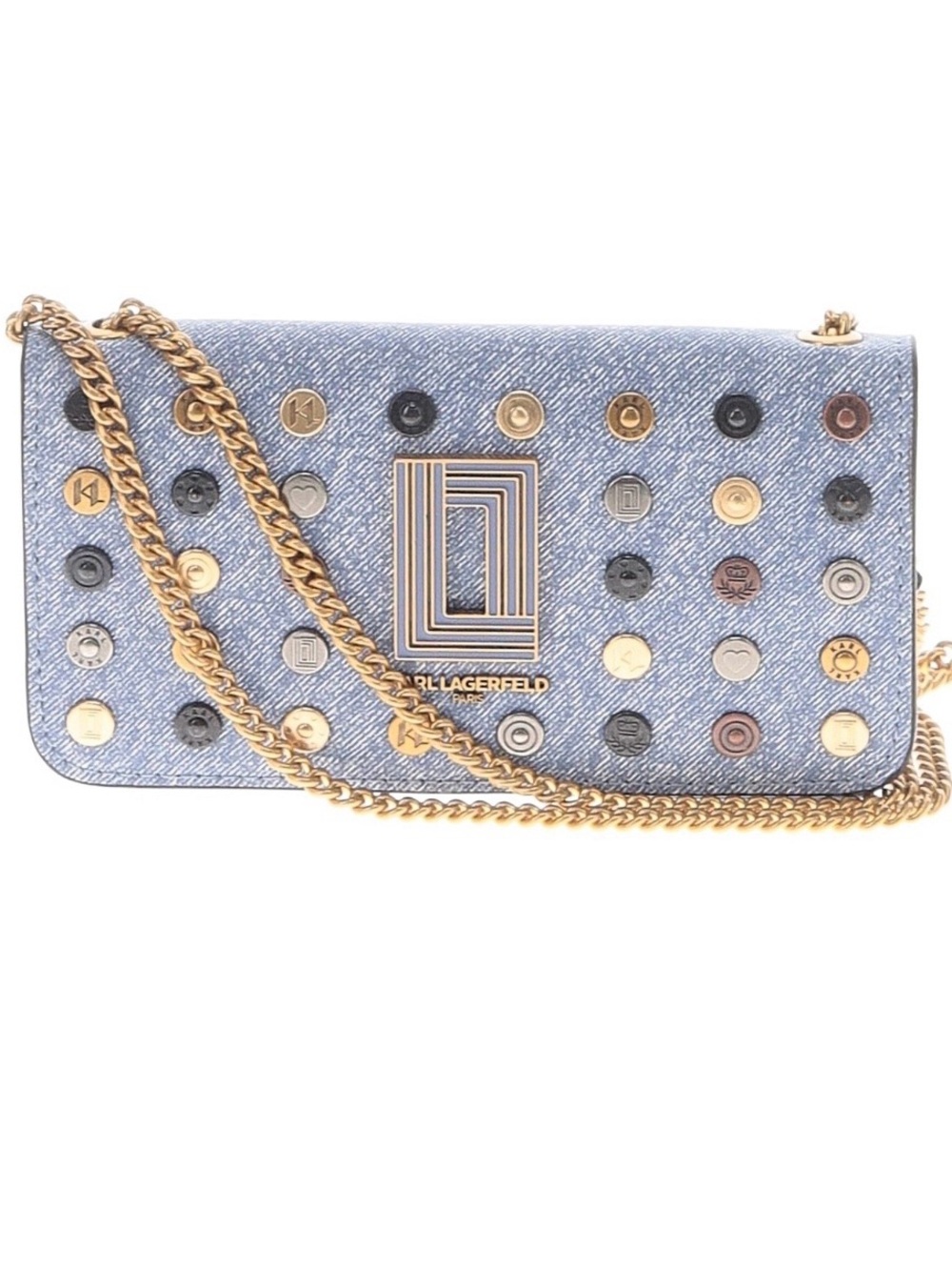 Karl Lagerfeld Paris Kosette small denim crossbody bag purse